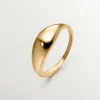 Anillos De Plata-Aristocrazy Anillo Abombado De Plata 925 Banada En Oro Amarillo De 18K