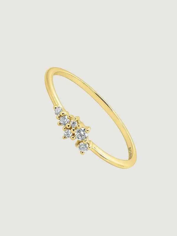 Anillos Con Diamantes-Aristocrazy Anillo De Oro Amarillo De 18K Con Diamantes 0,025 Cts