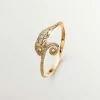 Anillos Con Diamantes-Aristocrazy Anillo De Oro Amarillo De 18K Con Camaleon Y Diamantes