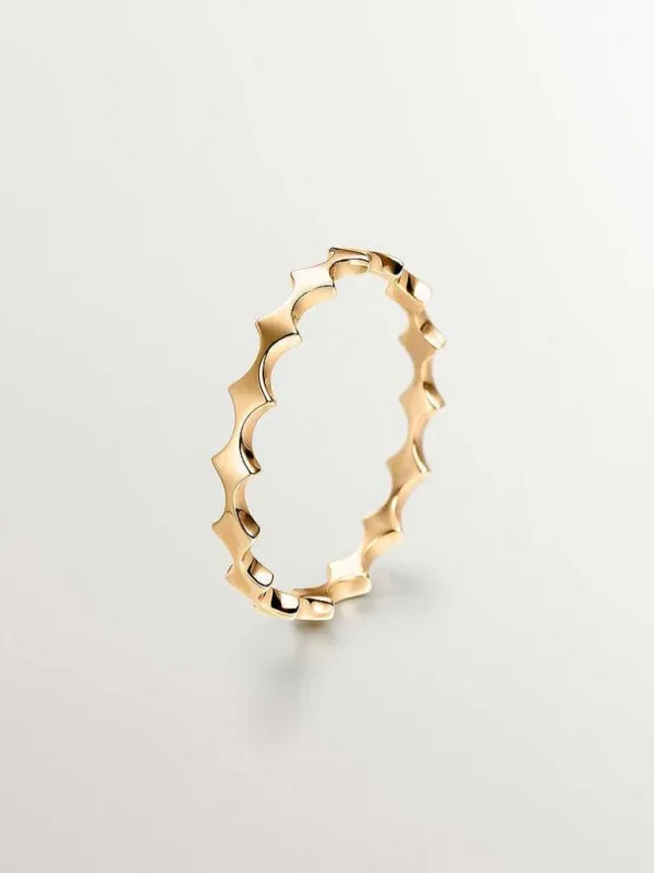 Anillos De Oro-Aristocrazy Anillo De Oro Amarillo De 9K Con Rombos