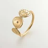 Anillos De Plata-Aristocrazy Anillo De Plata 925 Banada En Oro Amarillo De 18K Con Motivos Etnicos