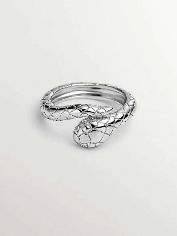 Anillos De Plata-Aristocrazy Anillo De Plata 925 Con Forma De Serpiente