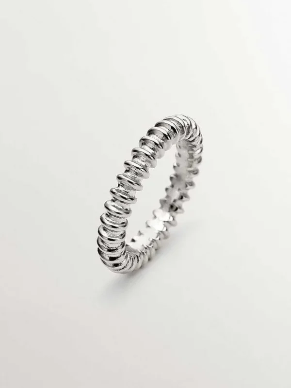 Anillos De Plata-Aristocrazy Anillo De Plata 925 Con Relieve