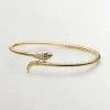 Brazaletes Y Pulseras Rígidas-Aristocrazy Brazalete De Plata 925 Banada En Oro Amarillo De 18K Con Forma De Serpiente