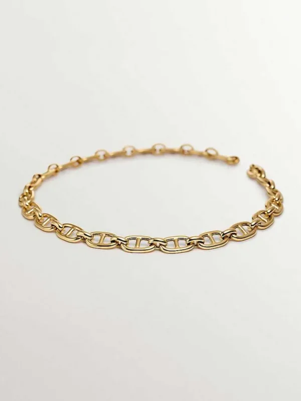 Cadenas-Aristocrazy Cadena De Eslabones Calabrote De Plata 925 Banada En Oro Amarillo De 18K