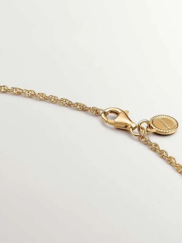 Cadenas-Aristocrazy Cadena De Eslabones Rope De Plata 925 Banada En Oro Amarillo De 18K