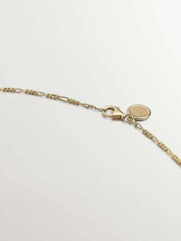 Joyas Personalizadas-Aristocrazy Cadena De Plata 925 Banada En Oro Amarillo De 18K Con Eslabones Figaro