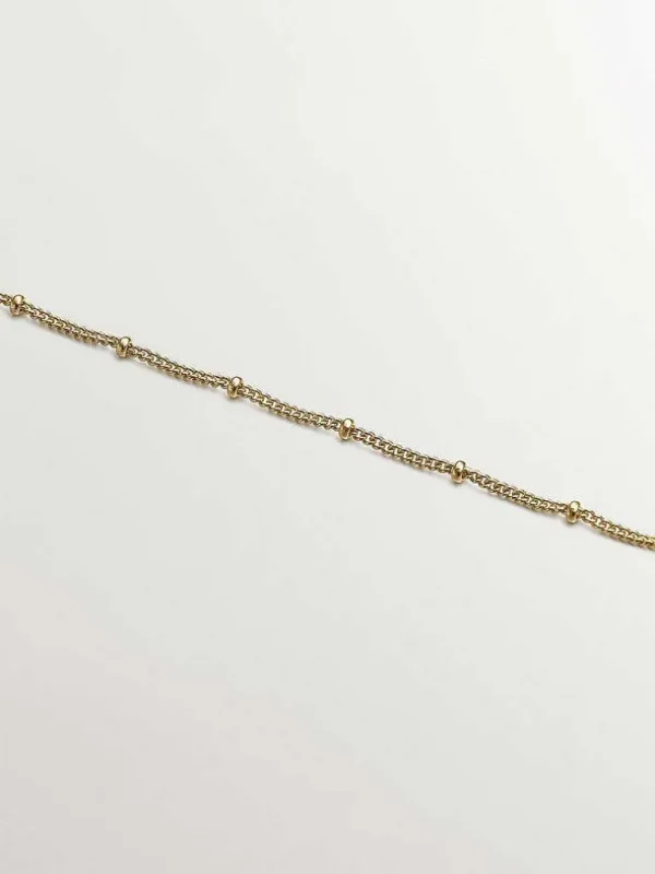 Joyas Personalizadas-Aristocrazy Cadena De Plata 925 Banada En Oro Amarillo De 18K Con Bolitas