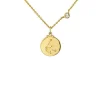 Charms De Horóscopo-Aristocrazy Charm Acuario De Plata 925 Banada En Oro Amarillo De 18K