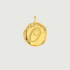 Conectores-Aristocrazy Charm Artesanal De Plata 925 Banada En Oro Amarillo De 18K Con Inicial O