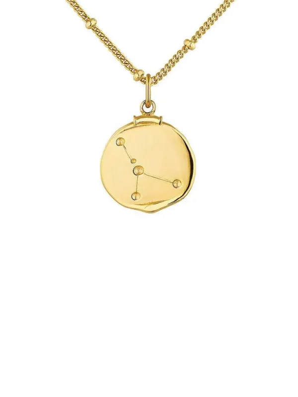 Conectores-Aristocrazy Charm Cancer De Plata 925 Banada En Oro Amarillo De 18K