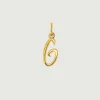 Conectores-Aristocrazy Charm De Plata 925 Banada En Oro Amarillo De 18K Con Inicial M