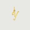 Charms De Letras-Aristocrazy Charm De Plata 925 Banada En Oro Amarillo De 18K Con Inicial Y