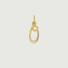 Charms De Letras-Aristocrazy Charm De Plata 925 Banada En Oro Amarillo De 18K Con Inicial O