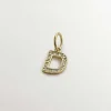 Conectores-Aristocrazy Charm De Plata 925 Banada En Oro Amarillo De 18K Y Topacios Blancos Inicial D