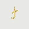 Charms De Letras-Aristocrazy Charm De Plata 925 Banada En Oro Amarillo De 18K Con Inicial J