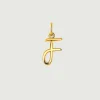 Charms De Letras-Aristocrazy Charm De Plata 925 Banada En Oro Amarillo De 18K Con Inicial F