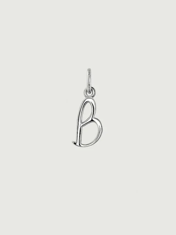 Conectores-Aristocrazy Charm De Plata 925 Con Inicial B