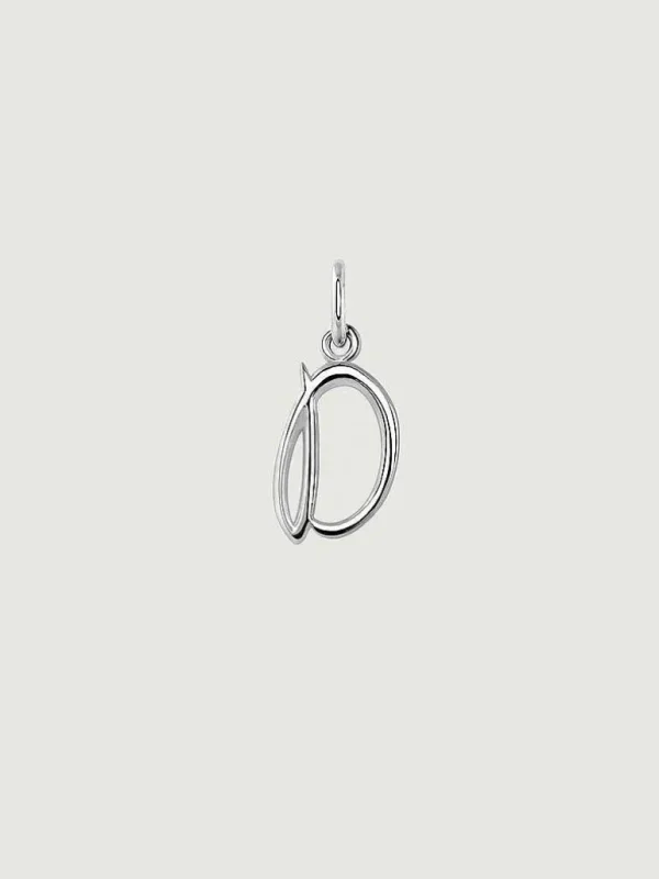 Conectores-Aristocrazy Charm De Plata 925 Con Inicial D