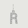 Charms De Letras-Aristocrazy Charm De Plata 925 Y Topacios Blancos Inicial R