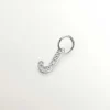 Charms De Letras-Aristocrazy Charm De Plata 925 Y Topacios Blancos Inicial J