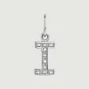 Charms De Letras-Aristocrazy Charm De Plata 925 Y Topacios Blancos Inicial I