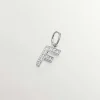 Charms De Letras-Aristocrazy Charm De Plata 925 Y Topacios Blancos Inicial F