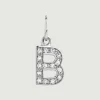 Charms De Letras-Aristocrazy Charm De Plata 925 Y Topacios Blancos Inicial B