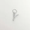 Charms De Letras-Aristocrazy Charm De Plata 925 Y Topacios Blancos Inicial Y