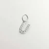 Charms De Letras-Aristocrazy Charm De Plata 925 Y Topacios Blancos Inicial U