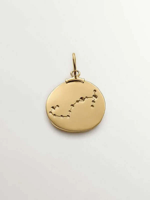 Charms De Horóscopo-Aristocrazy Charm Escorpio De Plata 925 Banada En Oro Amarillo De 18K