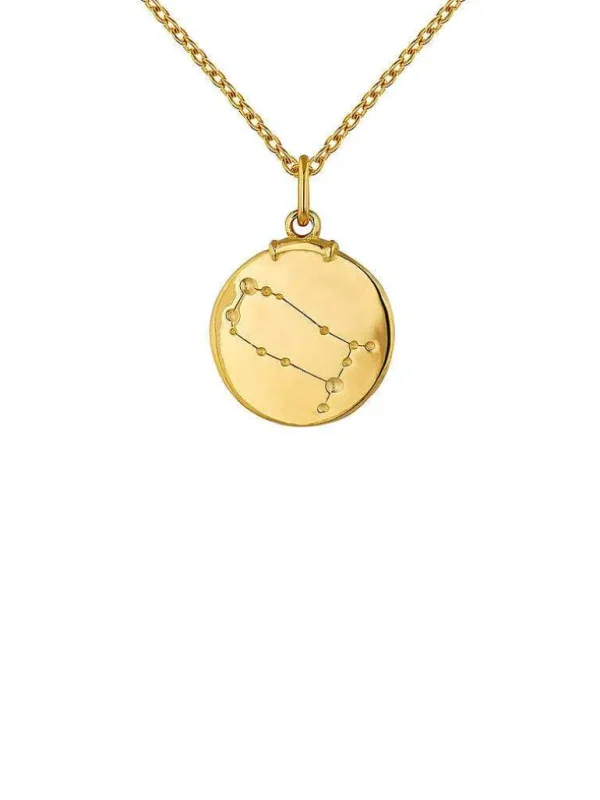 Charms De Horóscopo-Aristocrazy Charm Geminis De Plata 925 Banada En Oro Amarillo De 18K