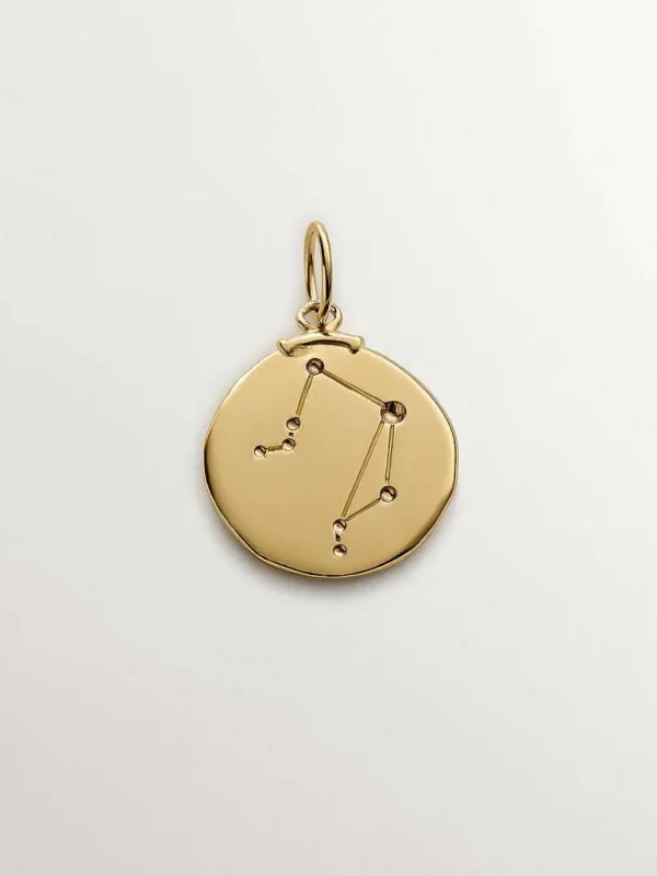 Conectores-Aristocrazy Charm Libra De Plata 925 Banada En Oro Amarillo De 18K