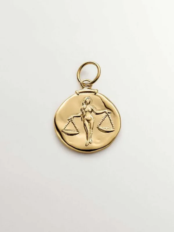 Conectores-Aristocrazy Charm Libra De Plata 925 Banada En Oro Amarillo De 18K