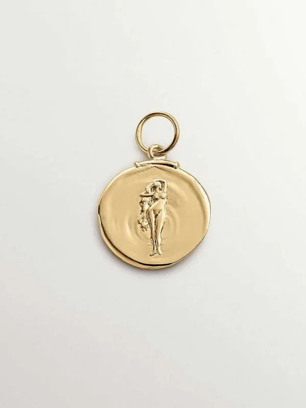 Charms De Horóscopo-Aristocrazy Charm Virgo De Plata 925 Banada En Oro Amarillo De 18K