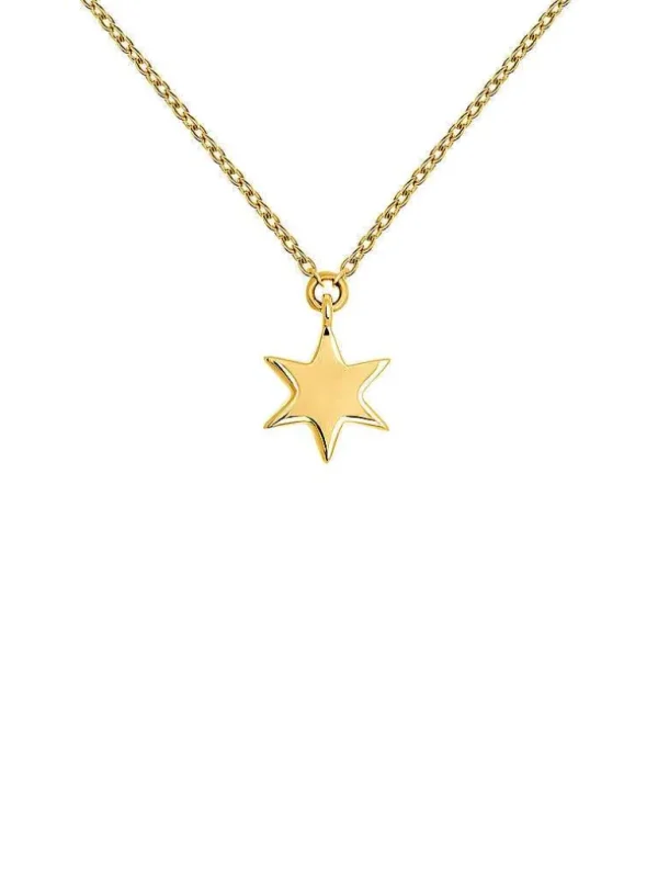 Collares De Oro-Aristocrazy Colgante De Oro Amarillo De 9K Con Estrella