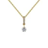 Collares De Plata-Aristocrazy Colgante De Oro Amarillo De 18K Con Diamantes 0,098 Cts