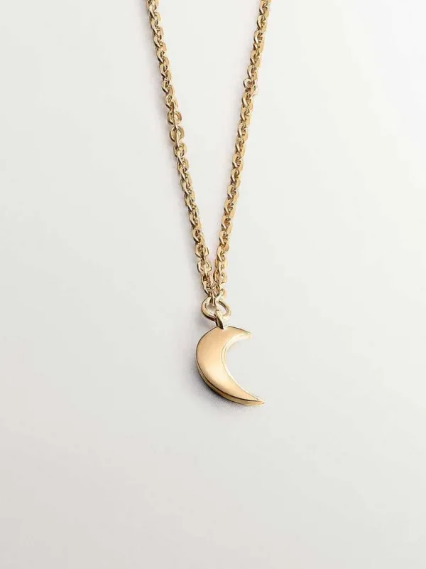 Collares De Oro-Aristocrazy Colgante De Oro Amarillo De 9K Con Luna