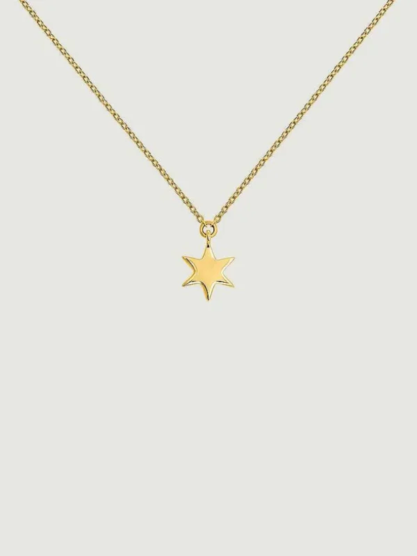 Collares De Oro-Aristocrazy Colgante De Oro Amarillo De 9K Con Estrella