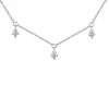 Collares De Plata-Aristocrazy Colgante De Oro Blanco De 9K Con Rombos