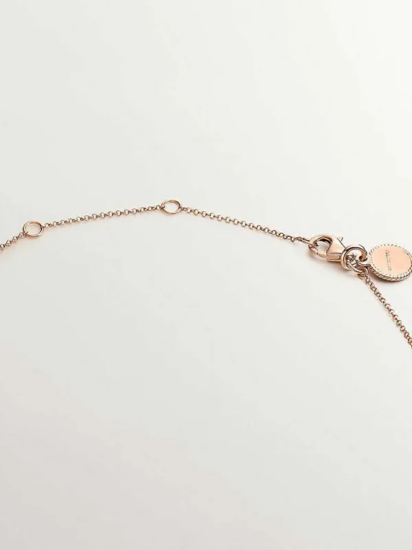 Collares De Plata-Aristocrazy Colgante De Plata 925 Banada En Oro Rosa De 18K Con Amatista Morada Y Rodolita Rosa