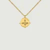 Collares De Plata-Aristocrazy Colgante De Plata 925 Banada En Oro Amarillo De 18K Con Medalla Estilo Antiguo