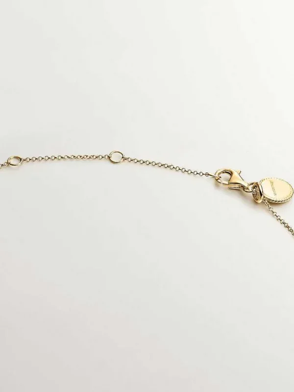 Collares De Plata-Aristocrazy Colgante De Plata 925 Banada En Oro Amarillo De 18K Con Amatista Verde