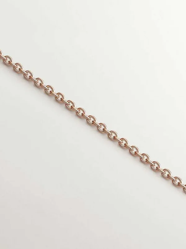 Collares De Plata-Aristocrazy Colgante De Plata 925 Banada En Oro Rosa De 18K Con Circulos Y Espinelas Negras