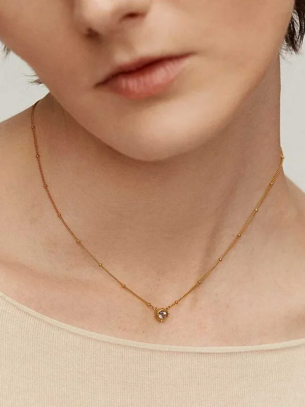 Collares De Plata-Aristocrazy Colgante De Plata 925 Banada En Oro Amarillo De 18K Con Amatista Morada