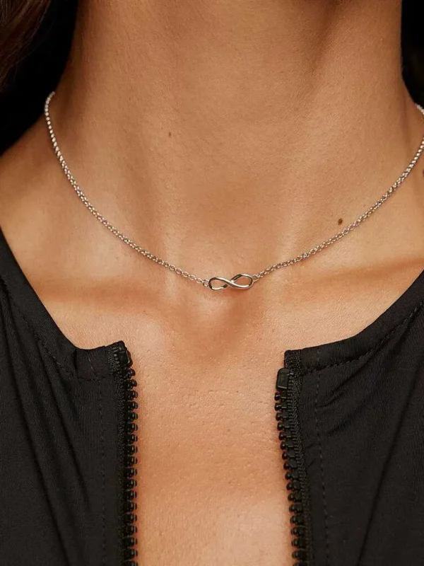 Collares De Plata-Aristocrazy Colgante De Plata 925 Con Infinito