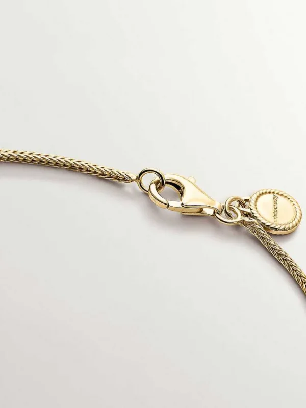 Collares De Plata-Aristocrazy Colgante Ovalado De Plata 925 Banada En Oro Amarillo De 18K Con Relieve