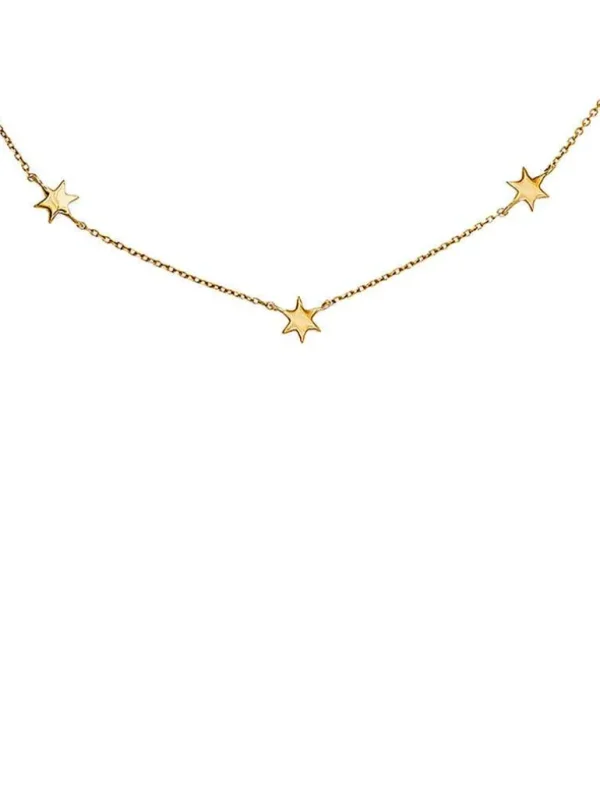 Collares De Oro-Aristocrazy Collar De Oro Amarillo De 9K Con Estrellas