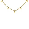 Collares De Plata-Aristocrazy Collar De Plata 925 Banada En Oro Amarillo De 18K Con Hojas