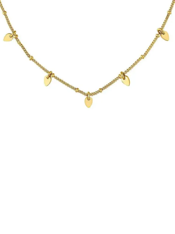 Collares De Plata-Aristocrazy Collar De Plata 925 Banada En Oro Amarillo De 18K Con Hojas